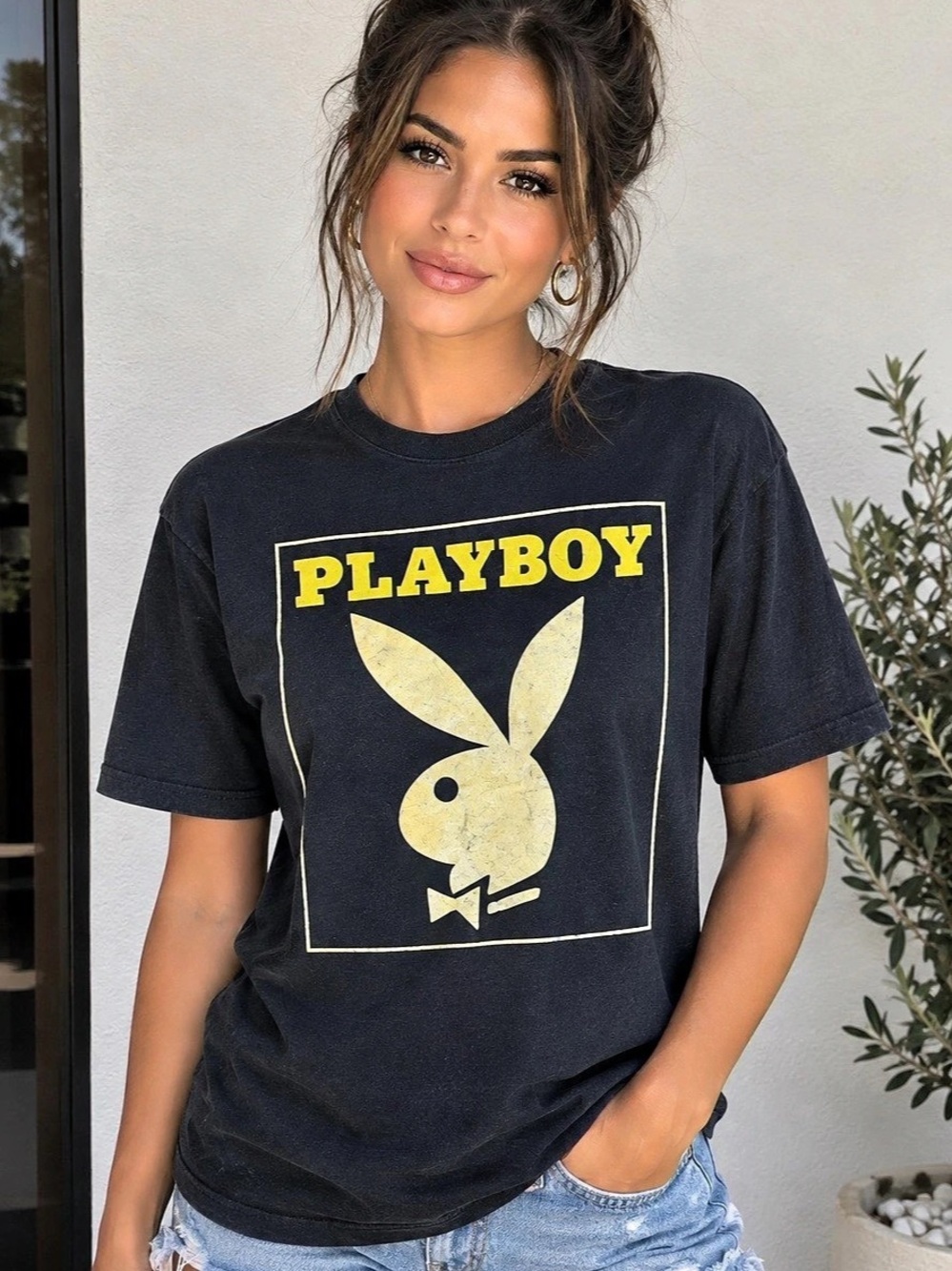 Playboy Graphic Tee in Black